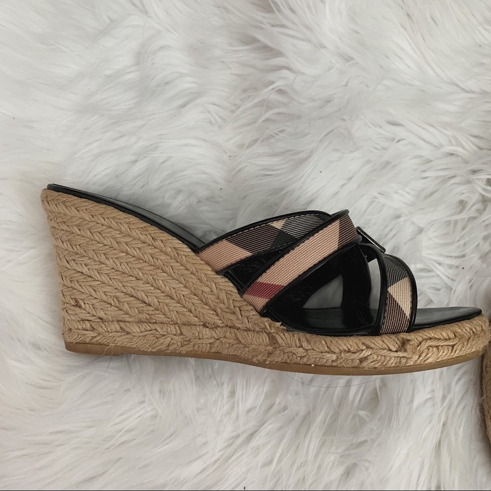 Authentic Burberry Nova Wedge Espadrille Sandals - Picture 5 of 6